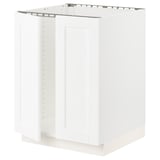 SEKTION Base cabinet for sink + 2 doors, white Enköping/white wood effect, 24x24x30 "