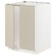 SEKTION Base cabinet for sink + 2 doors, white/Havstorp beige, 24x24x30 "