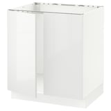 SEKTION Base cabinet for sink + 2 doors, white/Ringhult white, 30x24x30 "