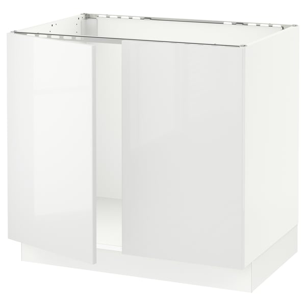 SEKTION Base cabinet for sink + 2 doors, white/Ringhult white, 36x24x30 "
