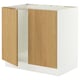 SEKTION Base cabinet for sink + 2 doors, white/Sinarp oak veneer, 36x24x30 "