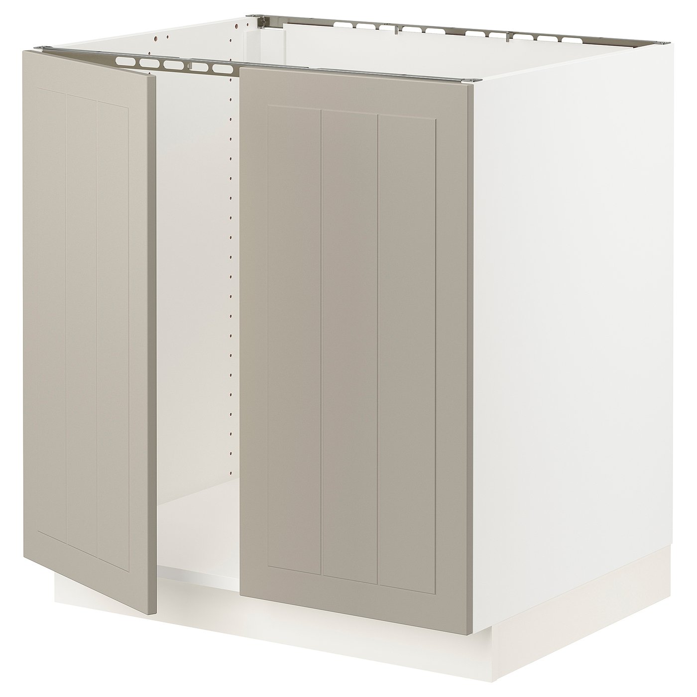SEKTION base for sink + 2 doors, white/Stensund beige, 30x24x30" IKEA