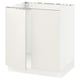 SEKTION Base cabinet for sink + 2 doors, white/Veddinge white, 30x24x30 "