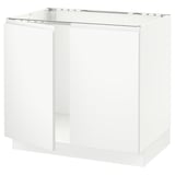 SEKTION Base cabinet for sink + 2 doors, white/Voxtorp matte white, 36x24x30 "
