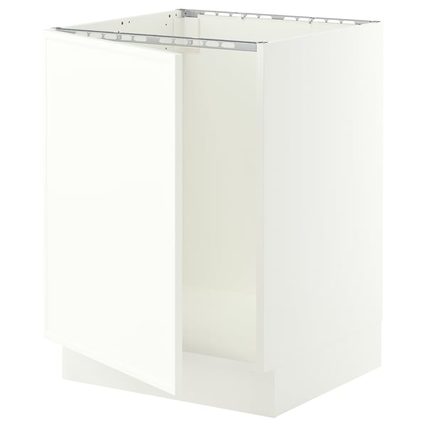 SEKTION Base cabinet for sink, white/Aspudden matte white, 24x24x30 "