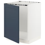 SEKTION Base cabinet for sink, white Axstad/matte blue, 24x24x30 "