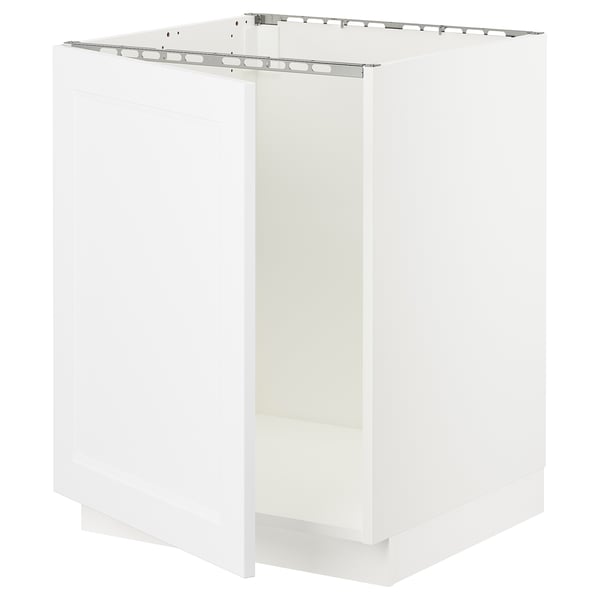 SEKTION Base cabinet for sink, white/Axstad matte white, 24x24x30 "