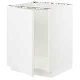 SEKTION Base cabinet for sink, white/Axstad matte white, 24x24x30 "