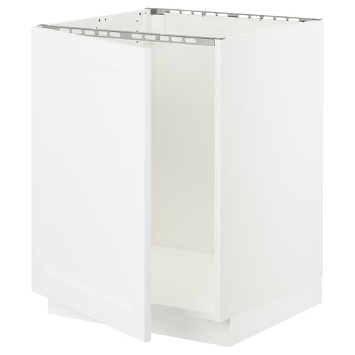 A white SEKTION kitchen cabinet with a sleek design, featuring a sturdy frame and modern aesthetics.