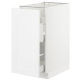SEKTION Base cabinet for sorting + 1 door, white Maximera/Axstad matte white, 15x24x30 "