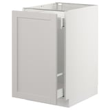 SEKTION Base cabinet for sorting + 1 door, white Maximera/Lerhyttan light gray, 18x24x30 "