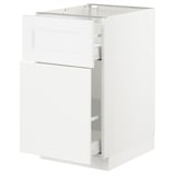 SEKTION Base cabinet/p-out storage/drawer, white Maximera/Axstad matte white, 18x24x30 "