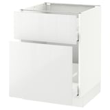 SEKTION Base cabinet/p-out storage/drawer, white Maximera/Ringhult white, 24x24x30 "