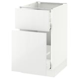 SEKTION Base cabinet/p-out storage/drawer, white Maximera/Ringhult white, 18x24x30 "