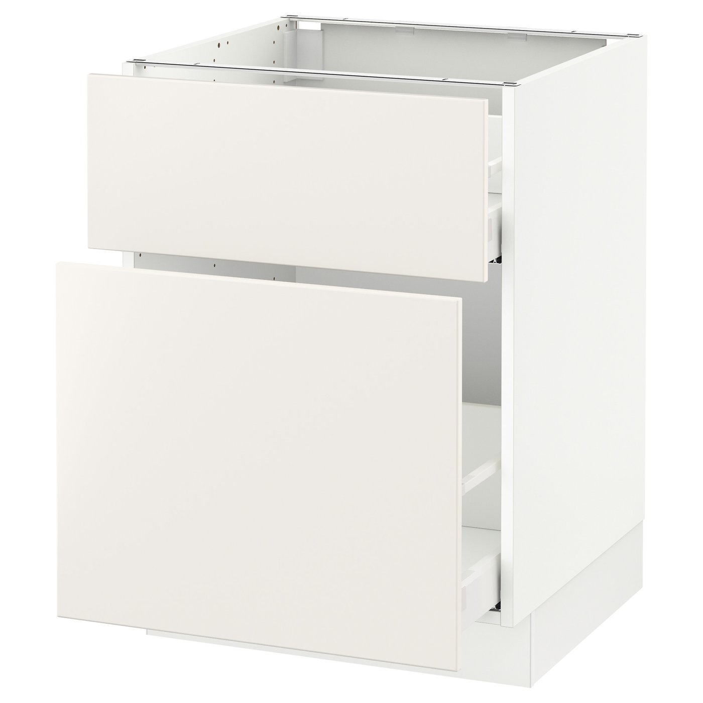 SEKTION base cabinet/p-out storage/drawer, white Maximera/Veddinge