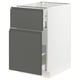 SEKTION Base cabinet/p-out storage/drawer, white Maximera/Voxtorp dark gray, 18x24x30 "