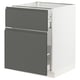 SEKTION Base cabinet/p-out storage/drawer, white Maximera/Voxtorp dark gray, 24x24x30 "