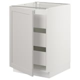 SEKTION Base cabinet w/1 door & 3 drawers, white Maximera/Lerhyttan light gray, 21x24x30 "