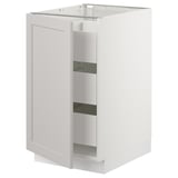 SEKTION Base cabinet w/1 door & 3 drawers, white Maximera/Lerhyttan light gray, 18x24x30 "