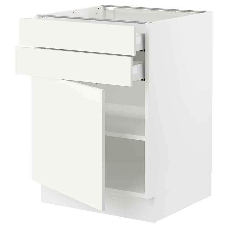 SEKTION base w door/2 drawers, white/Vallstena white, 24x24x30" IKEA