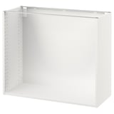 White SEKTION kitchen cabinet box with ventilation, made of fiberboard and metal frame, designed for modular systems.