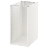 A white SEKTION kitchen cabinet, rectangular in shape, with multiple ventilation holes and a sturdy frame.