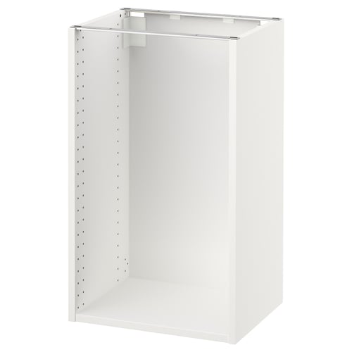 SEKTION kitchen cabinet, white, square, metal frame with side holes.