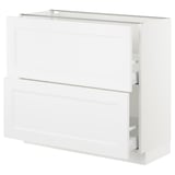 SEKTION Base cabinet with 2 drawers, white Maximera/Axstad matte white, 36x15x30 "