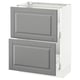 SEKTION Base cabinet with 2 drawers, white Maximera/Bodbyn gray, 24x15x30 "