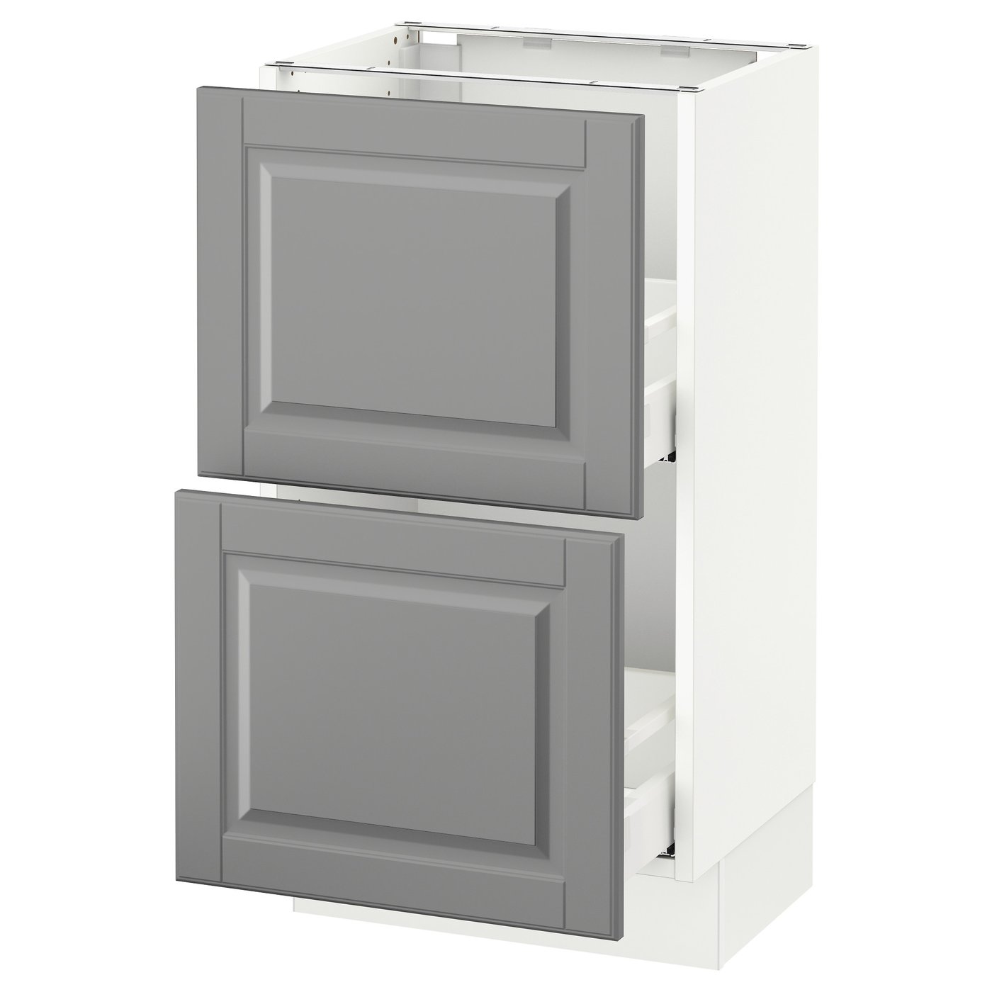 SEKTION base cabinet with 2 drawers, white Maximera/Veddinge white