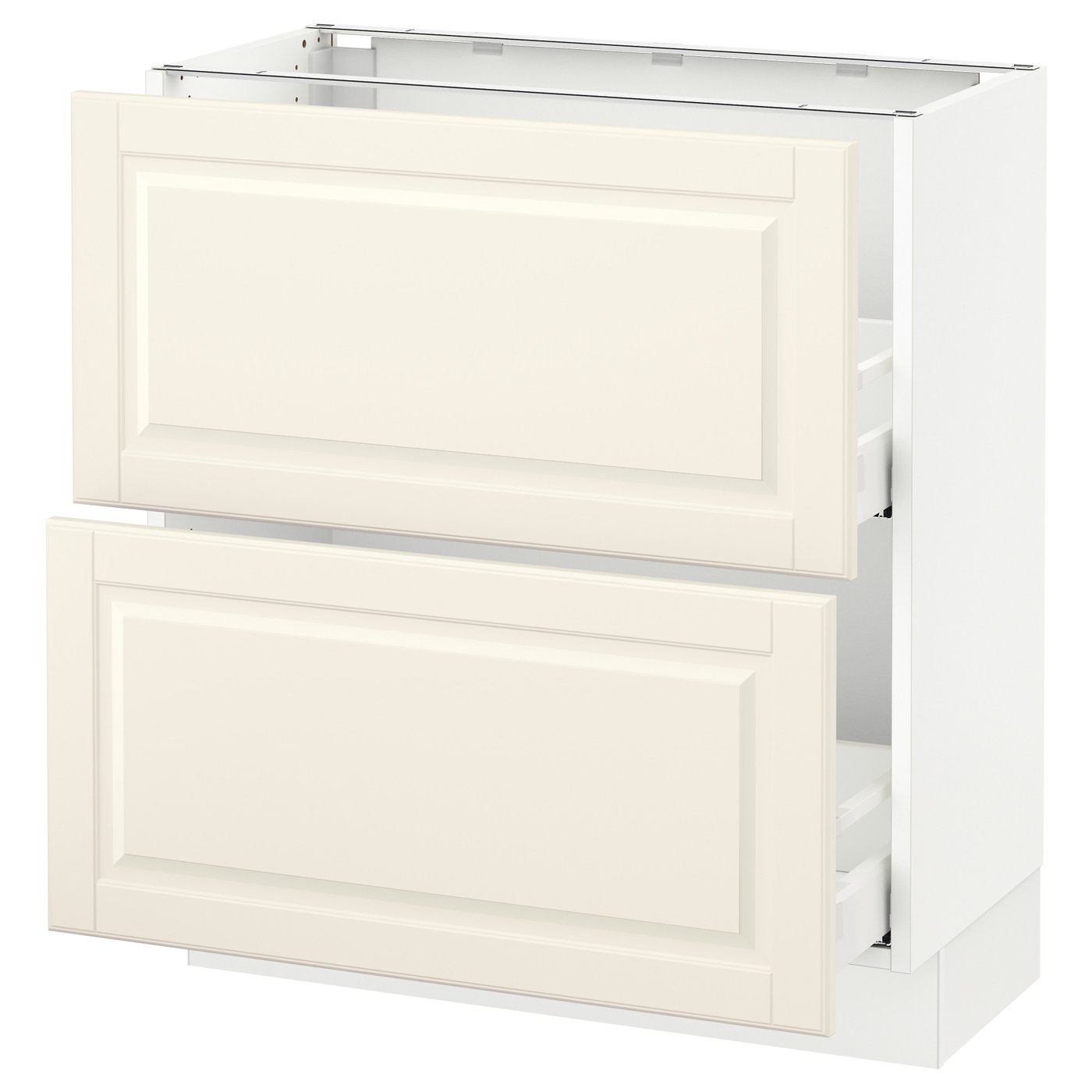 SEKTION base with 2 drawers, white Maximera/Bodbyn offwhite