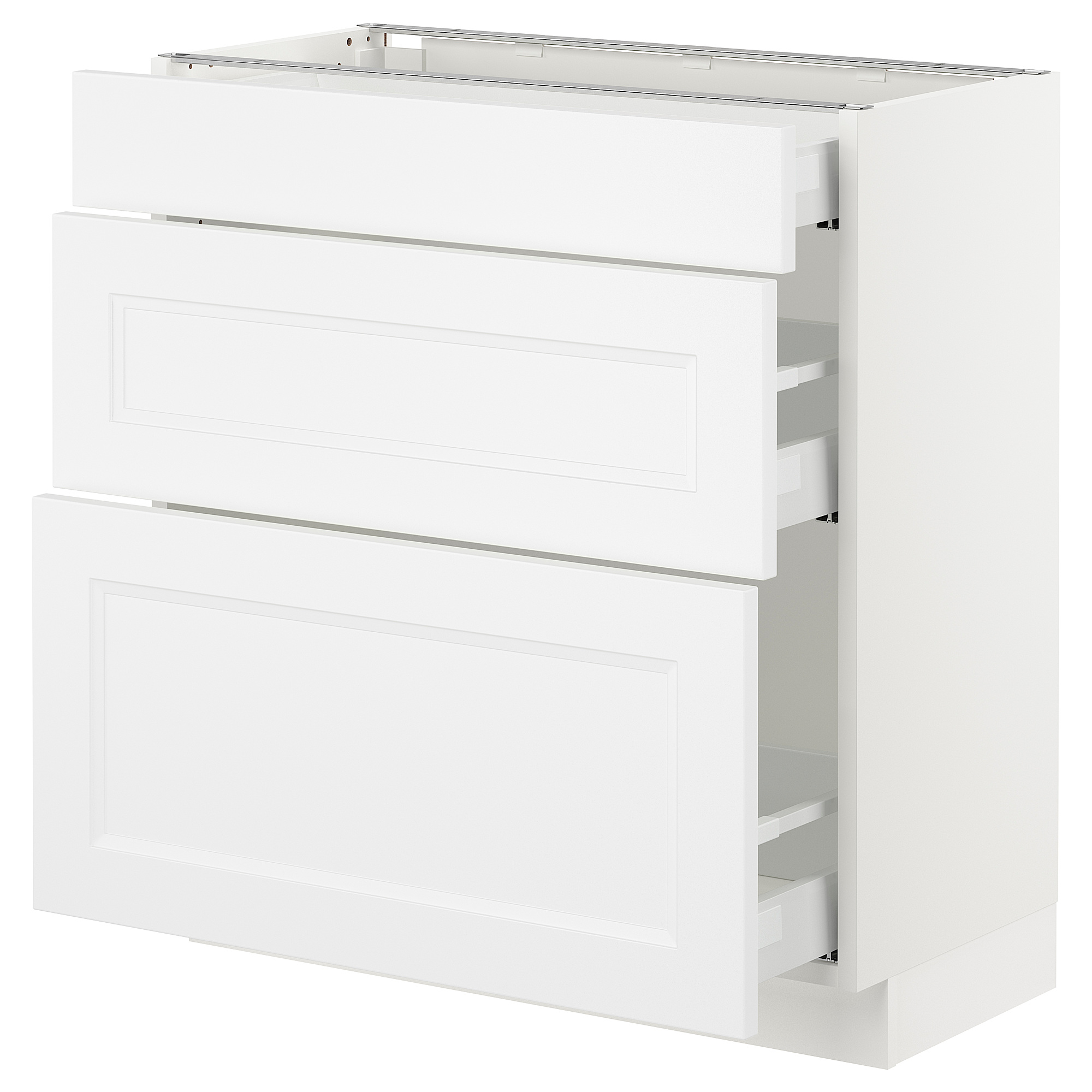 SEKTION Base with 3 drawers, white Maximera, Axstad matt white, 30x15x30". Learn more