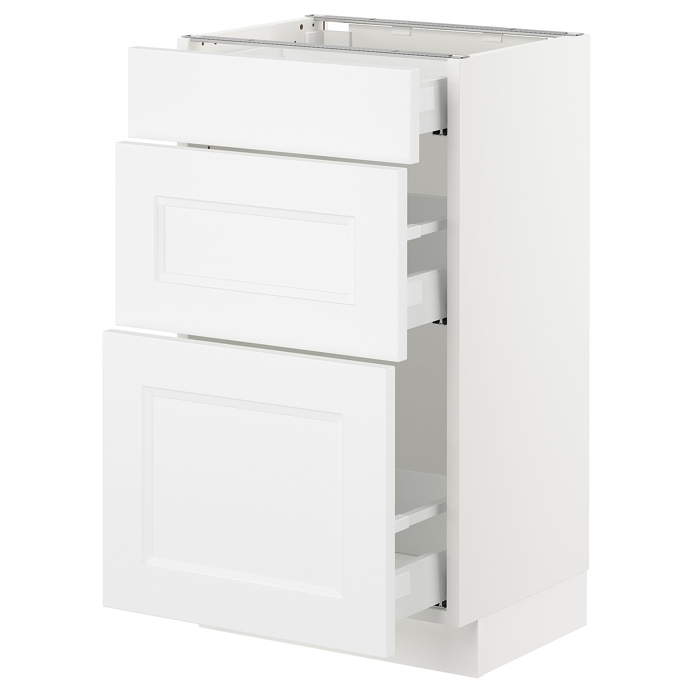 SEKTION base with 3 drawers, white Maximera/Axstad matt white