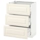 SEKTION Base cabinet with 3 drawers, white Maximera/Bodbyn off-white, 24x15x30 "