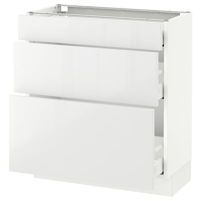 SEKTION Base cabinet with 3 drawers, white Maximera/Ringhult white, 30x15x30 "
