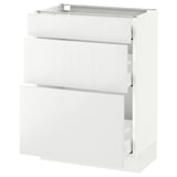 SEKTION Base cabinet with 3 drawers, white Maximera/Ringhult white, 24x15x30 "