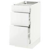 SEKTION Base cabinet with 3 drawers, white Maximera/Ringhult white, 15x24x30 "