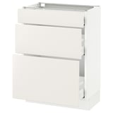 SEKTION Base cabinet with 3 drawers, white Maximera/Veddinge white, 24x15x30 "