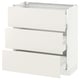 SEKTION Base cabinet with 3 drawers, white Maximera/Veddinge white, 30x15x30 "