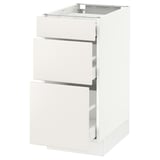 SEKTION Base cabinet with 3 drawers, white Maximera/Veddinge white, 15x24x30 "