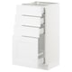 SEKTION Base cabinet with 4 drawers, white Maximera/Axstad matte white, 15x15x30 "