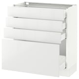 SEKTION Base cabinet with 4 drawers, white Maximera/Ringhult white, 30x15x30 "