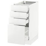 SEKTION Base cabinet with 4 drawers, white Maximera/Ringhult white, 15x24x30 "