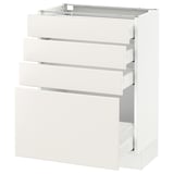 SEKTION Base cabinet with 4 drawers, white Maximera/Veddinge white, 24x15x30 "