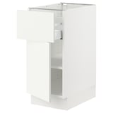 SEKTION Base cabinet with drawer/door, white/Vallstena white, 15x24x30 "