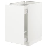 SEKTION Base cabinet with pull-out storage, white Maximera/Axstad matte white, 18x24x30 "