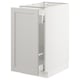 SEKTION Base cabinet with pull-out storage, white Maximera/Lerhyttan light gray, 15x24x30 "