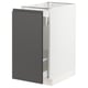 SEKTION Base cabinet with pull-out storage, white Maximera/Voxtorp dark gray, 15x24x30 "