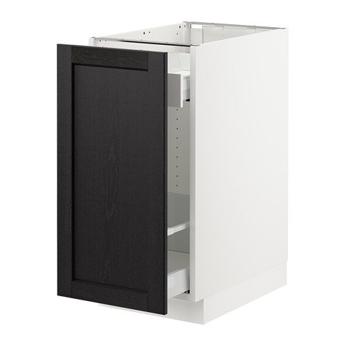SEKTION Base with pullout storage Ma, Lerh black stained