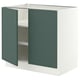 SEKTION Base cabinet with shelves/2 doors, white/Aspudden dark gray-green, 36x24x30 "